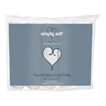 Simply Soft Round Cotton Wool Pads (500)