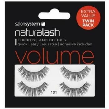 Salon System Naturalash 101 Twin Pack Re-Usable Black Eyelashes