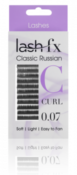 Lash FX Classic Russian Lashes C Curl 0.07 Super Fine 10mm