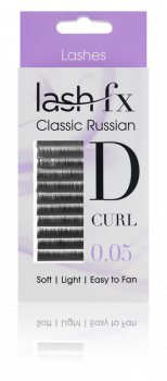 Lash FX Classic Russian Lashes D Curl 0.05 Super Fine 10mm