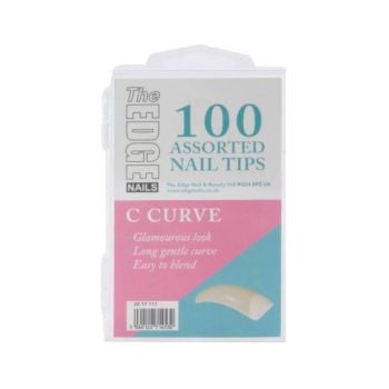 The Edge 100 Assorted Nail Tips C Curve