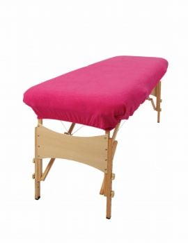 Head Gear Massage Couch Cover Without Face Hole - Cerise Pink