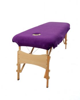 Aztex Massage Couch Cover With Face Hole - Purple