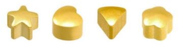 Caflon Stud Earrings Gold Plated Assorted Shapes (12)