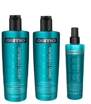 Osmo Deep Moisture Shampoo 1000ml, Conditioner 1000ml and Miracle Repair 250ml