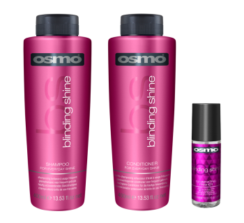 Osmo Blinding Shine Shampoo 400ml, Conditioner 400ml and Illuminating Finisher 125ml