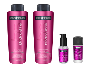 Osmo Blinding Shine Shampoo 400ml, Conditioner 400ml, Serum 50ml and Definer 40ml
