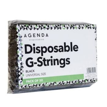 Agenda Disposable G-Strings Black (50)
