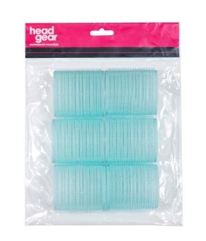 Head Gear Cling Hair Rollers - Jumbo Light Blue 56mm (6)