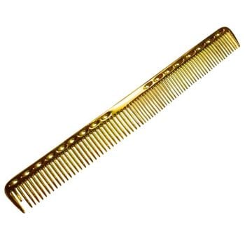 BarberStyle Gold Metal Comb Long