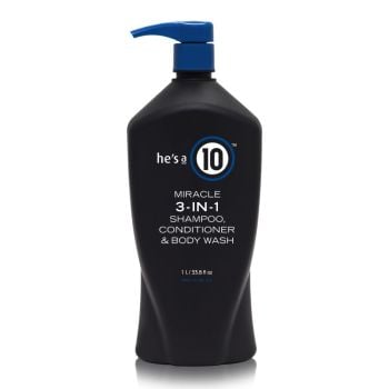 He's a 10 Miracle 3-in-1 Shampoo, Conditioner & Body Wash 1L