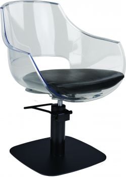 Ayala Ghost Styling Chair (All Black)