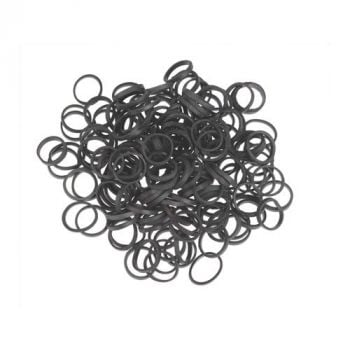 Sibel Small Hair Bands for Braiding (500) - Black