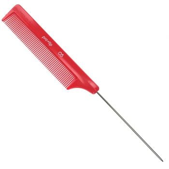 Denman 05 Pro Tip Pin Tail Comb Red