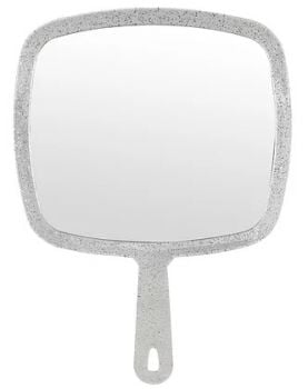 Kodo Luxury Silver Glitter Hand Held Two Sided Mirror