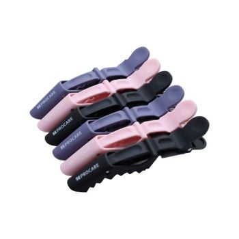 Procare Premium Gator Clips Purple/Pink/Black (6)