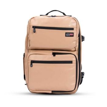 G&B Pro Premium Leather Collection All-In-One Mobile Station Full Size - Tan/Black