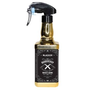 Black Ice Gentlemen's Barber Shop Trigger Sprayer Bottle 16.9oz Gold