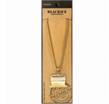 Black Ice T-Outliner Necklace Gold
