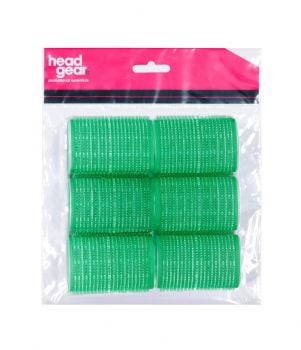Head Gear Cling Hair Rollers - Green 48mm (6)