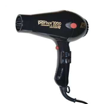 Parlux 3200 Compact Ceramic & Ionic Hairdryer Black