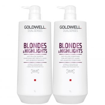 Goldwell Dualsenses Blondes & Highlights A-Y Shampoo 1000ml and Conditioner 1000ml
