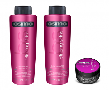 Osmo Blinding Shine Shampoo 400ml, Conditioner 400ml and Illuminating Mask 100ml