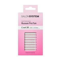Salon System Lash Extensions Russian Pro Fan C Curl 3D 0.07 8-13mm