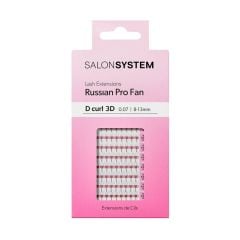 Salon System Lash Extensions Russian Pro Fan D Curl 3D 0.07 8-13mm