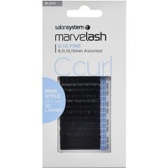 Salon System Marvelash C Curl Fine Lash Extensions 0.10 Assorted Black