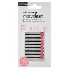 Salon System Marvelash Russian 0.07 3D Fans Black Lashes