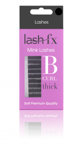 Lash FX Mink B Curl 0.15 Thick Individual Lashes 10mm