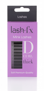Lash FX Mink D Curl 0.15 Thick Individual Lashes 10mm