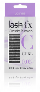 Lash FX Classic Russian Lashes C Curl 0.05 Super Fine 10mm