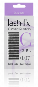 Lash FX Classic Russian Lashes C Curl 0.07 Super Fine 10mm