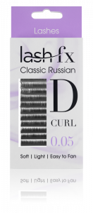 Lash FX Classic Russian Lashes D Curl 0.05 Super Fine 10mm