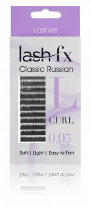 Lash FX Classic Russian Lashes L Curl 0.05 Super Fine 10mm