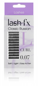 Lash FX Classic Russian Lashes L Curl 0.07 Super Fine 10mm