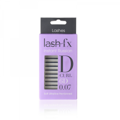 Lash FX Pre-Fanned Instant Russian Lashes D Curl 6D 0.07 Super Fine 13mm