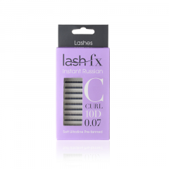 Lash FX Pre-Fanned Instant Russian Lashes C Curl 10D 0.07 Super Fine 14mm