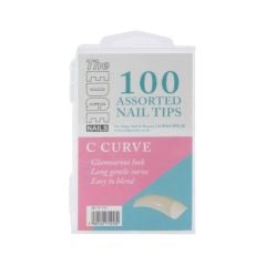 The Edge 100 Assorted Nail Tips C Curve