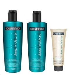 Osmo Deep Moisture Shampoo 1000ml, Conditioner 1000ml and Deep Repair Mask 250ml