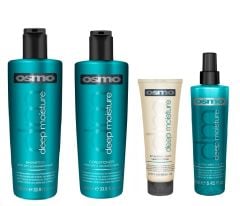 Osmo Deep Moisture Shampoo 1000ml, Conditioner 1000ml, Deep Repair Mask 250ml and Miracle Repair 250ml