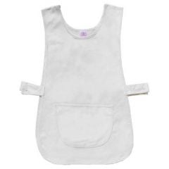 Tabard With Adjustable Size Straps & Front Pocket Extra Large - White