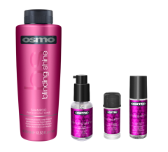 Osmo Blinding Shine Shampoo 400ml, Serum 50ml, Definer 40ml and Finisher 125ml
