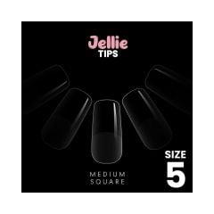 Halo Jellie Nail Tips Medium Square Size 5 (50)