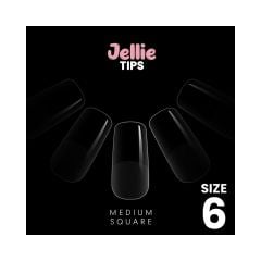 Halo Jellie Nail Tips Medium Square Size 6 (50)