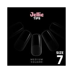 Halo Jellie Nail Tips Medium Square Size 7 (50)