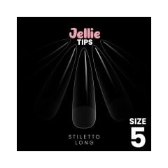 Halo Jellie Nail Tips Stiletto Long Size 5 (50)