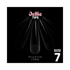 Halo Jellie Nail Tips Stiletto Long Size 7 (50)